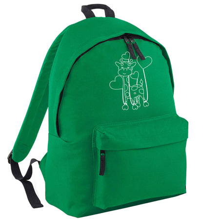 Valentine giraffe green adults backpack