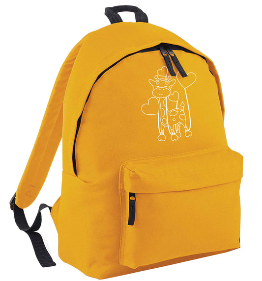 Valentine giraffe mustard adults backpack