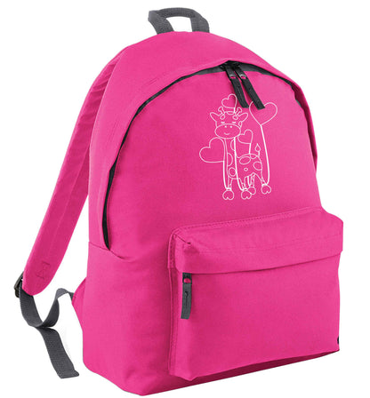Valentine giraffe pink adults backpack