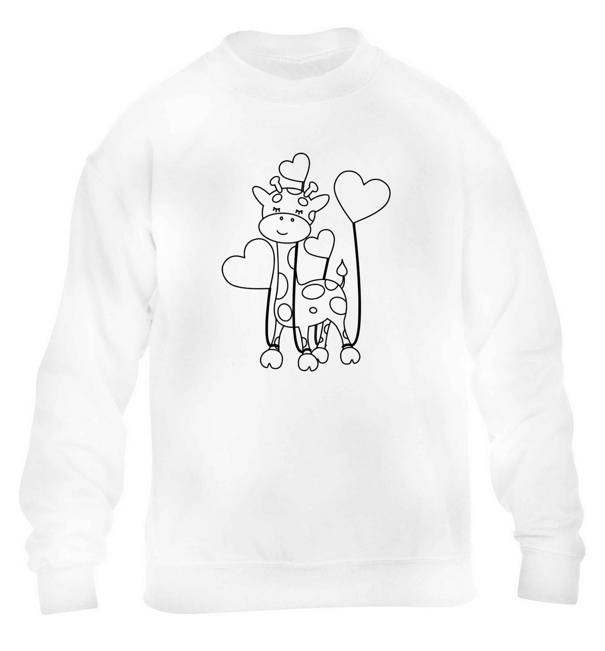 Valentine giraffe children's white sweater 12-13 Years