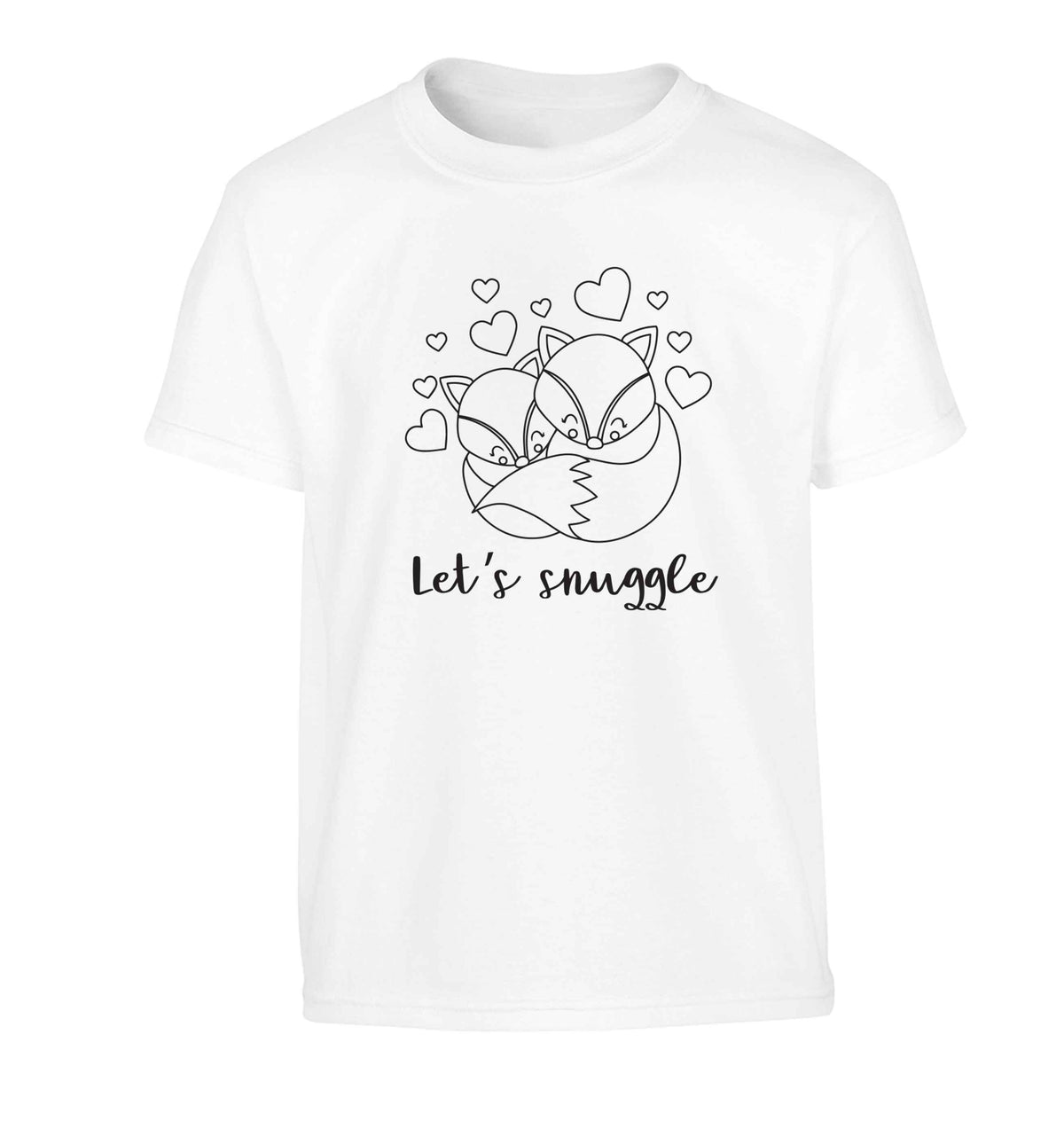 Let's snuggle Children's white Tshirt 12-13 Years