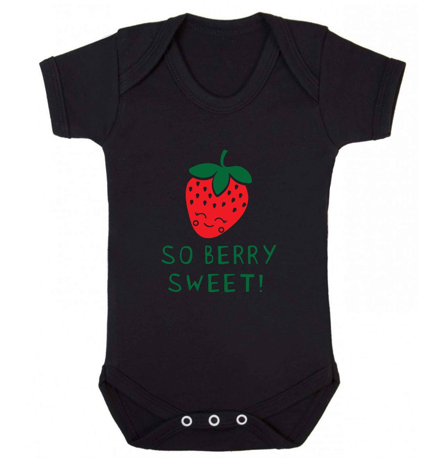 So berry sweet baby vest black 18-24 months