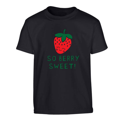 So berry sweet Children's black Tshirt 12-13 Years