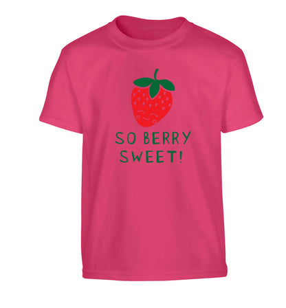 So berry sweet Children's pink Tshirt 12-13 Years