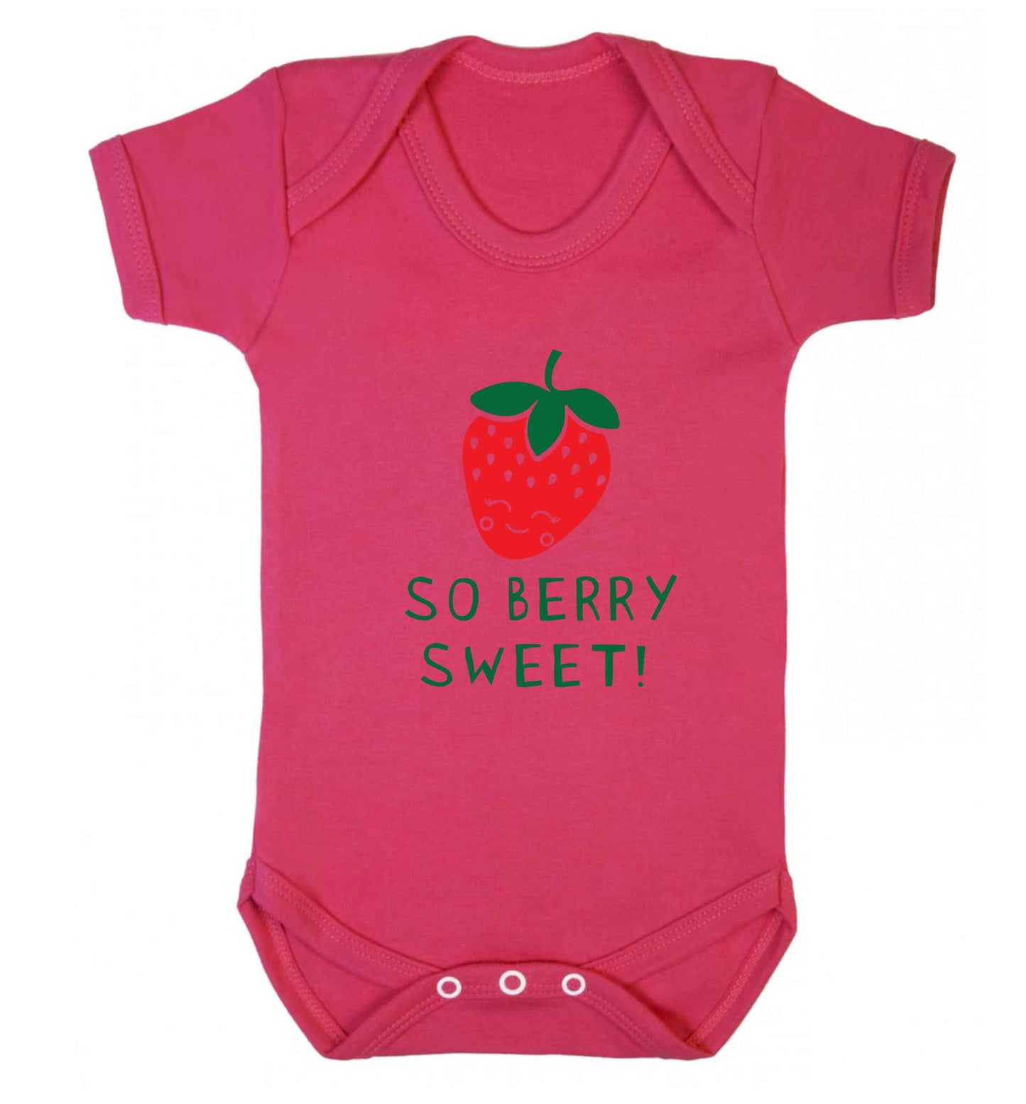 So berry sweet baby vest dark pink 18-24 months