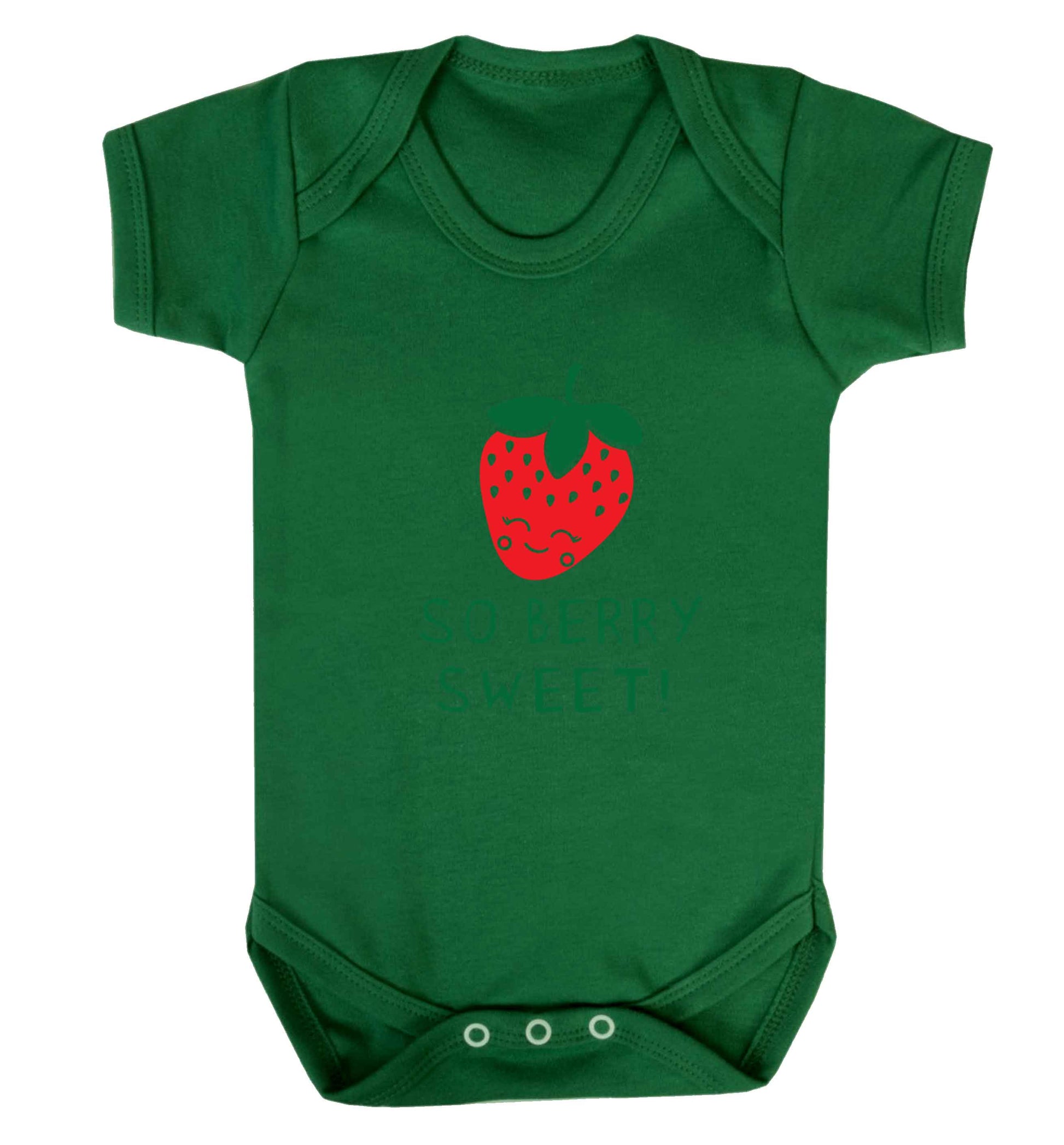 So berry sweet baby vest green 18-24 months