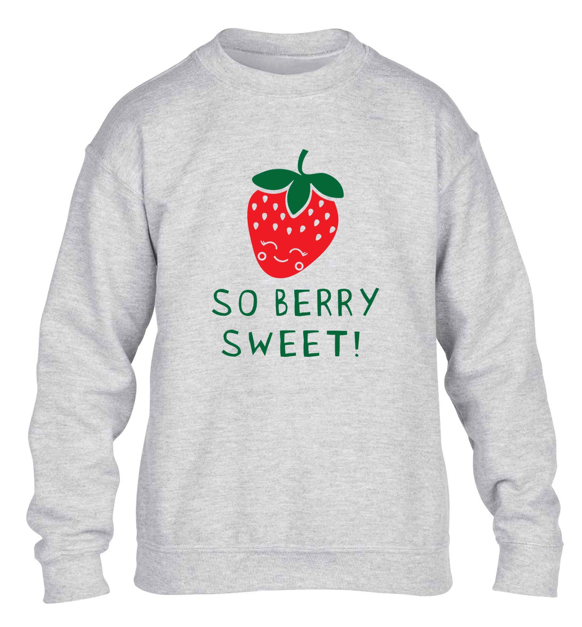So berry sweet children's grey sweater 12-13 Years