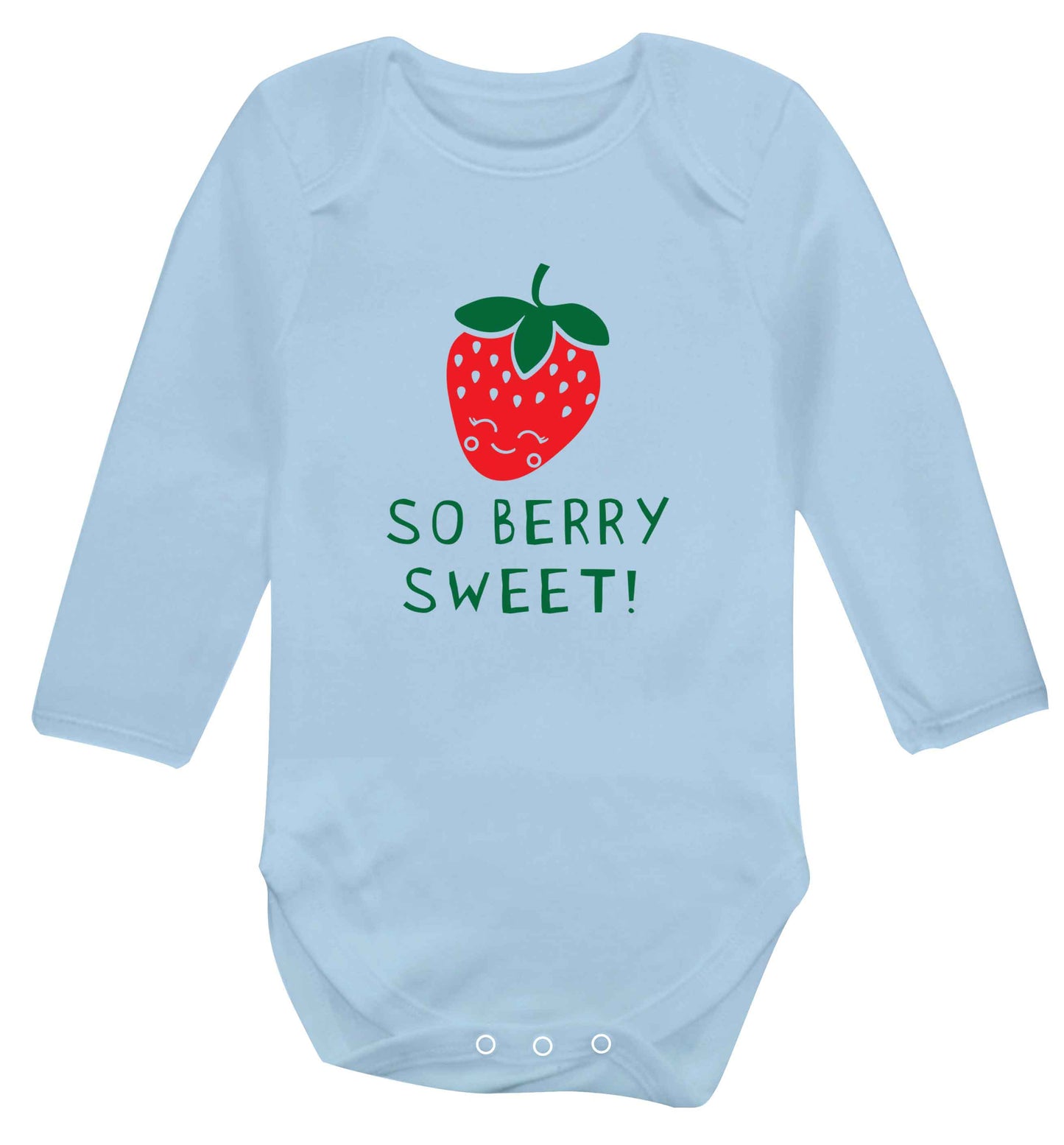 So berry sweet baby vest long sleeved pale blue 6-12 months