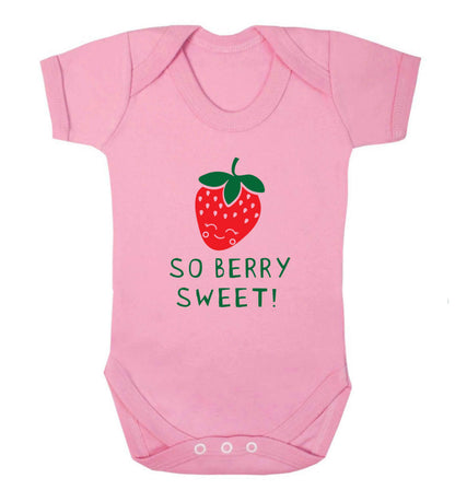 So berry sweet baby vest pale pink 18-24 months
