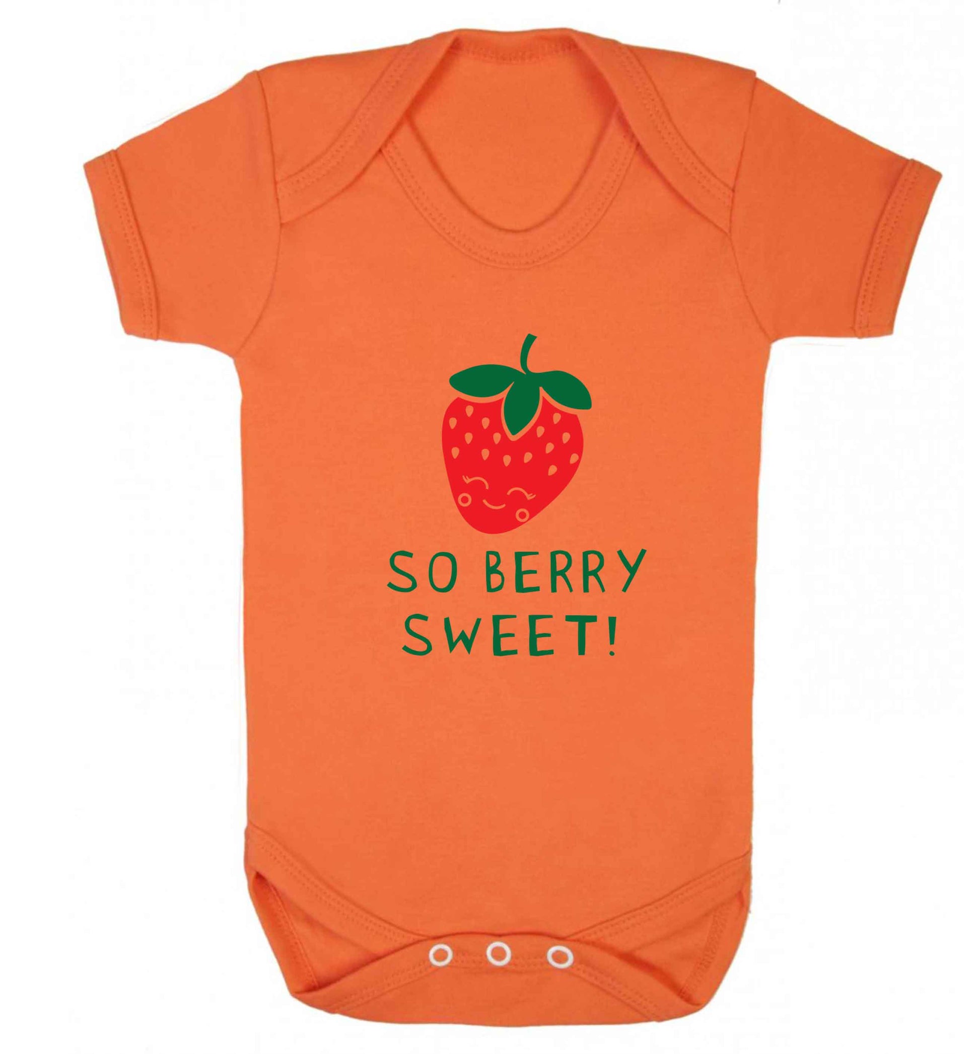 So berry sweet baby vest orange 18-24 months