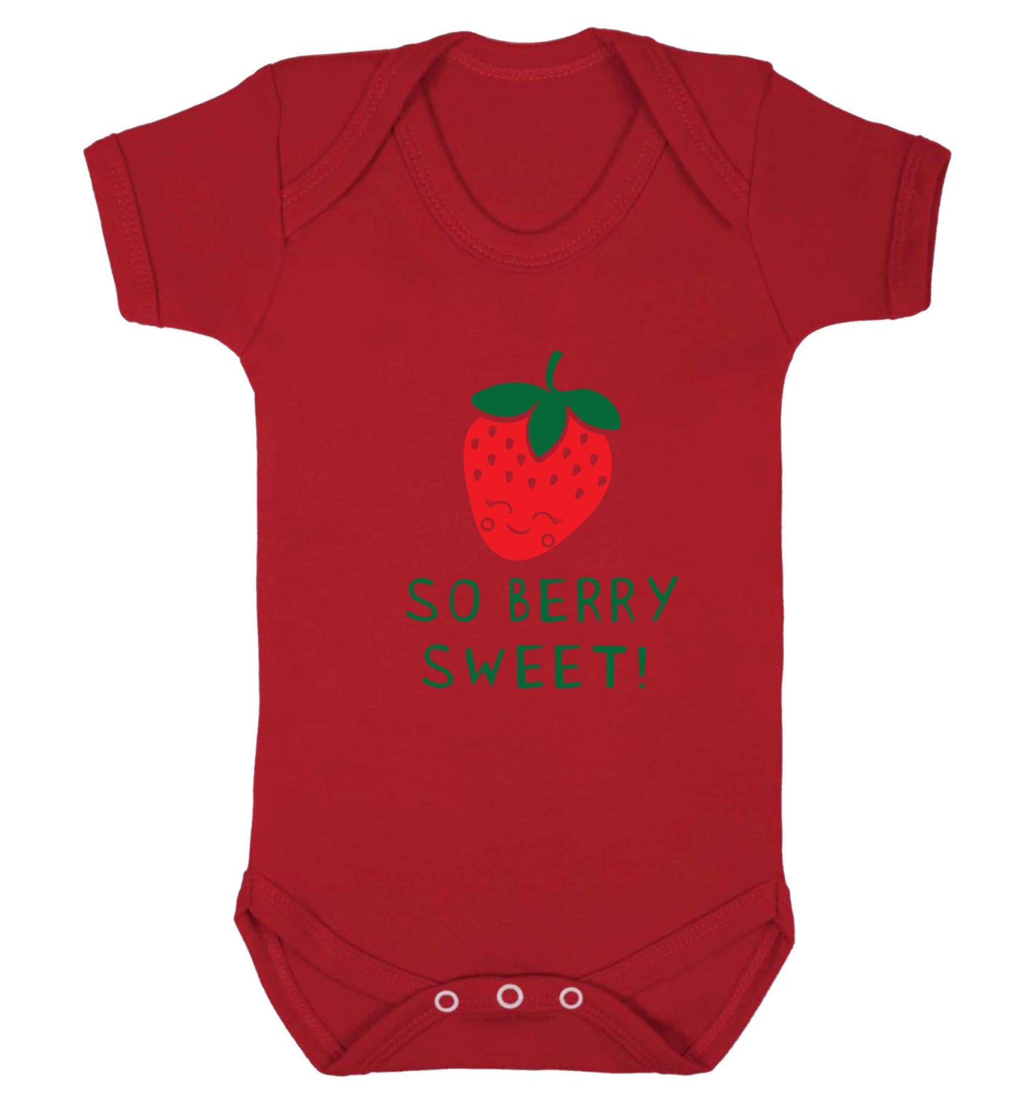 So berry sweet baby vest red 18-24 months