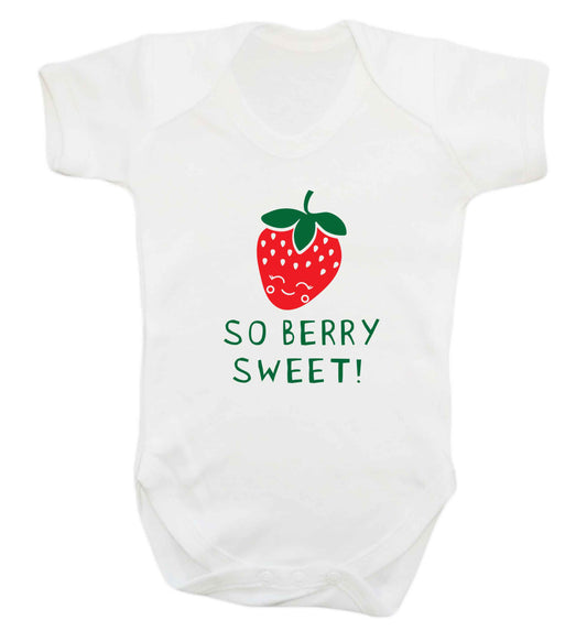 So berry sweet baby vest white 18-24 months