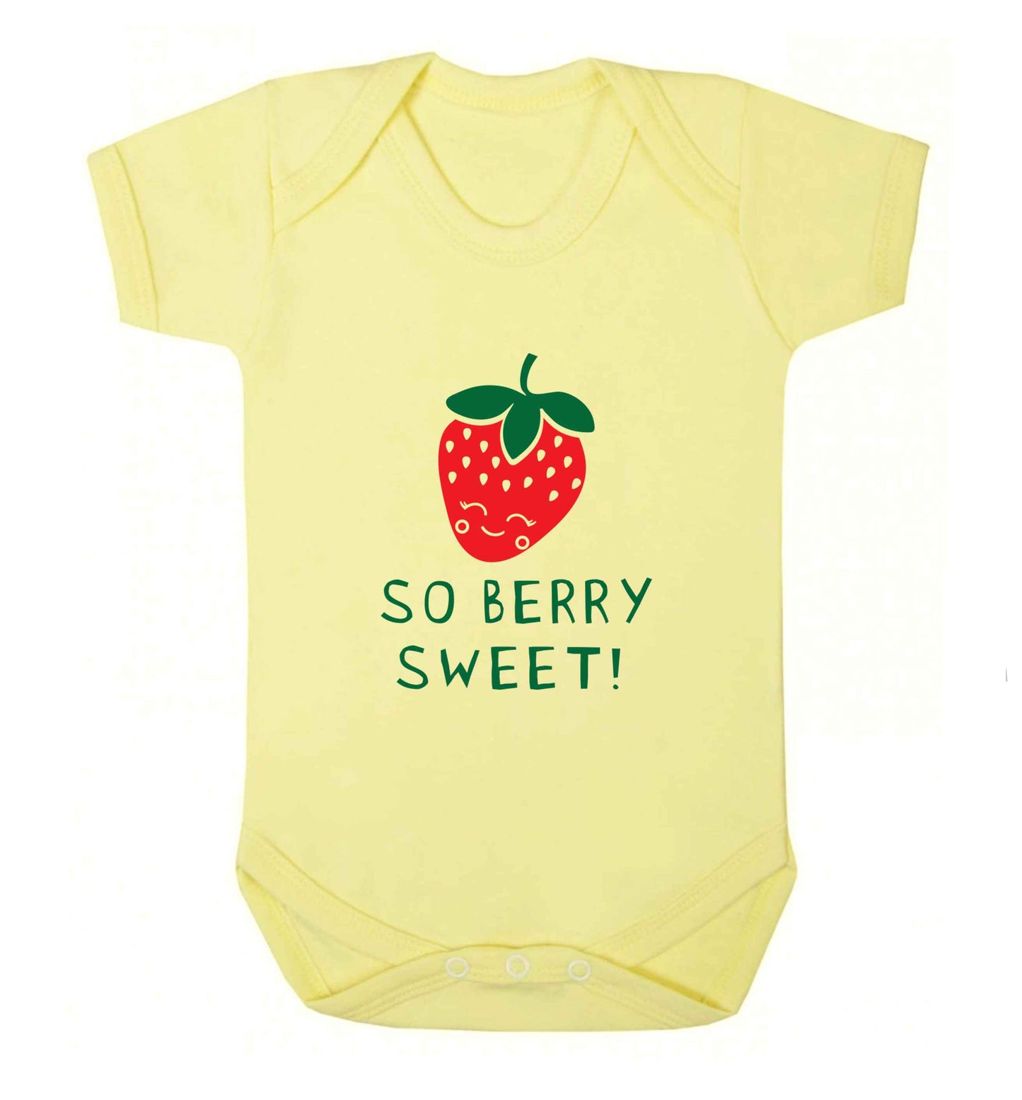 So berry sweet baby vest pale yellow 18-24 months