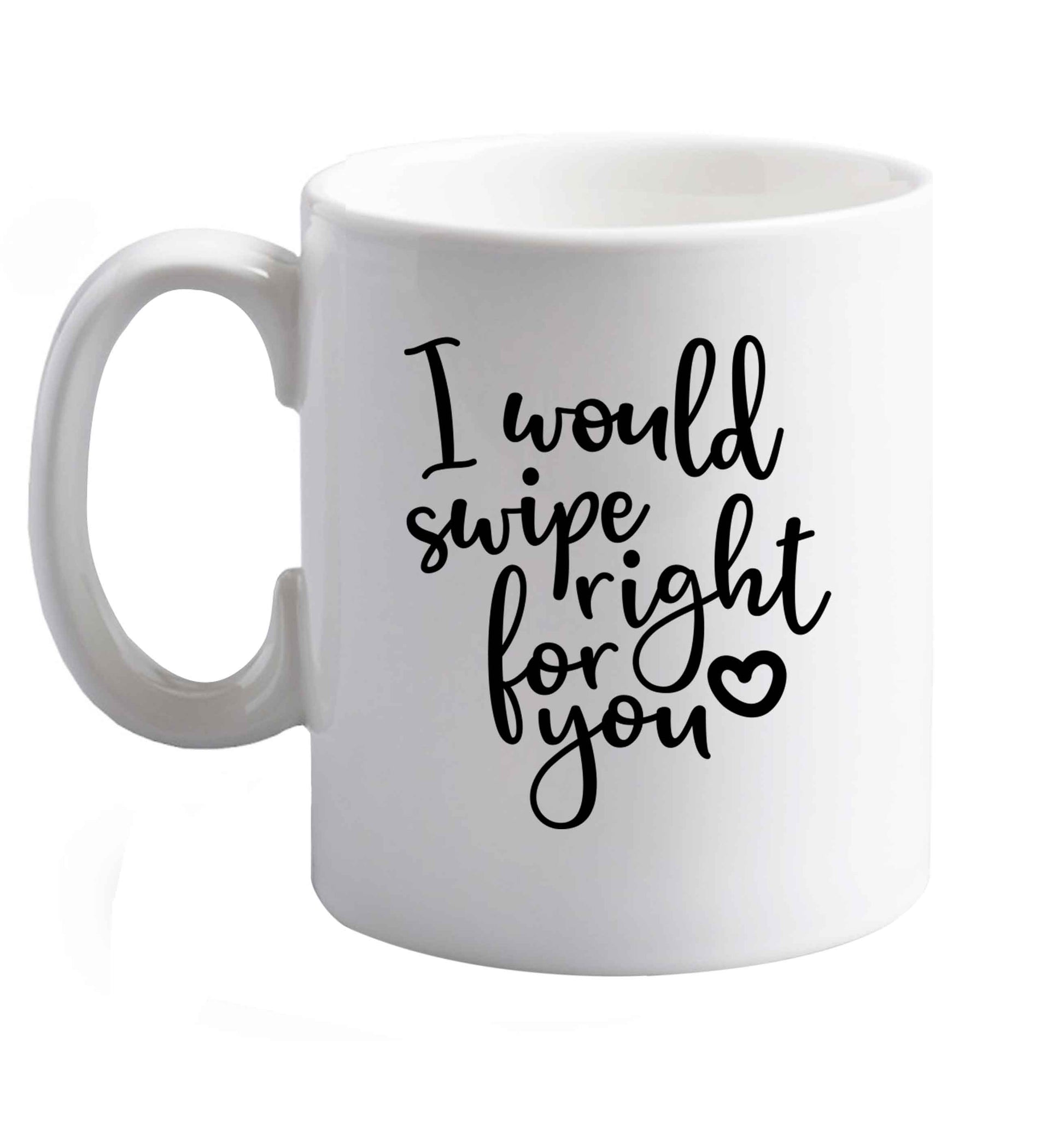 10 oz Favourite Type Pan Pancake ceramic mug right handed