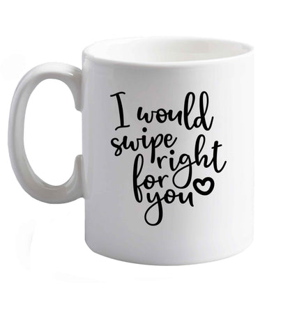 10 oz Favourite Type Pan Pancake ceramic mug right handed