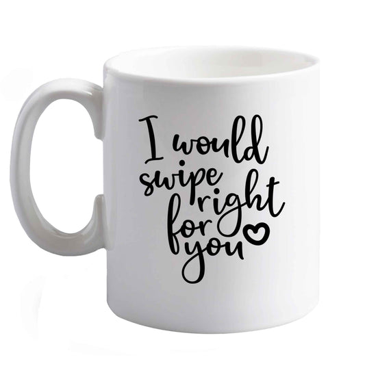 10 oz Favourite Type Pan Pancake ceramic mug right handed