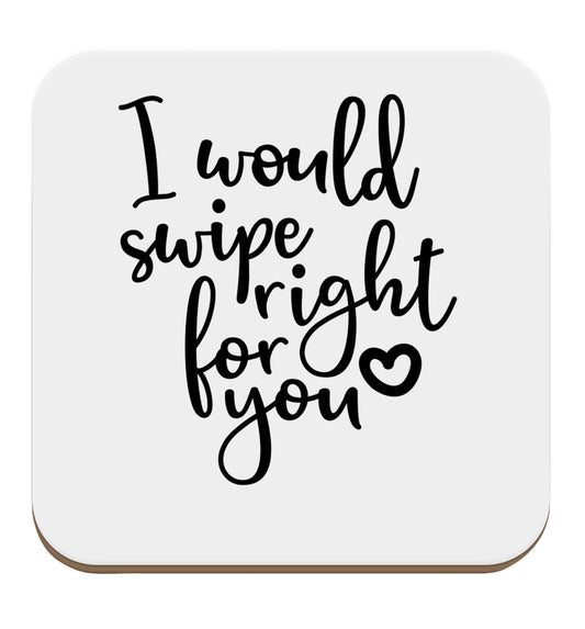 I would swipe right for you set of four coasters