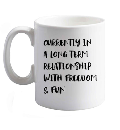 10 oz Favourite Type Pan Pancake ceramic mug right handed