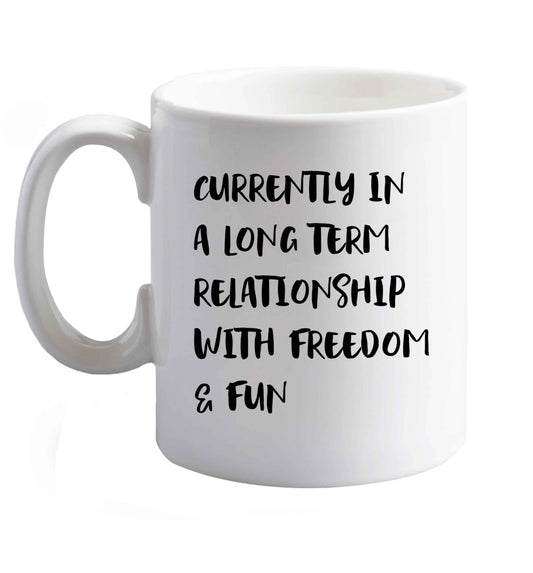 10 oz Favourite Type Pan Pancake ceramic mug right handed