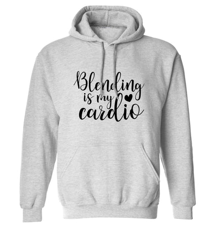 Blending is my cardio adults unisex grey hoodie 2XL