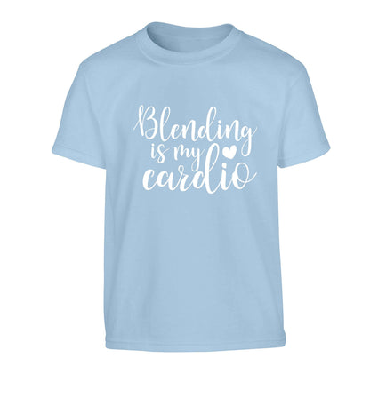 Blending is my cardio Children's light blue Tshirt 12-13 Years