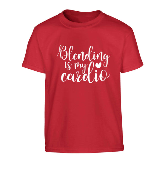 Blending is my cardio Children's red Tshirt 12-13 Years