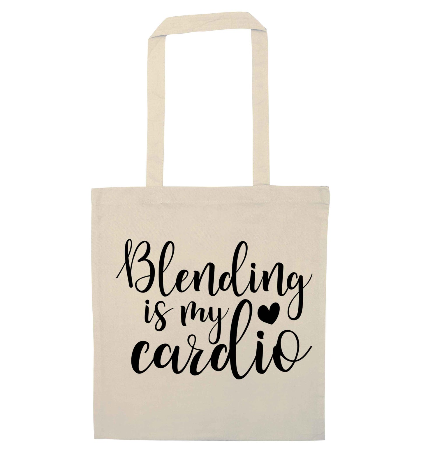 Blending is my cardio natural tote bag