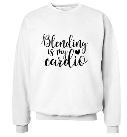 Blending is my cardio adult's unisex white sweater 2XL