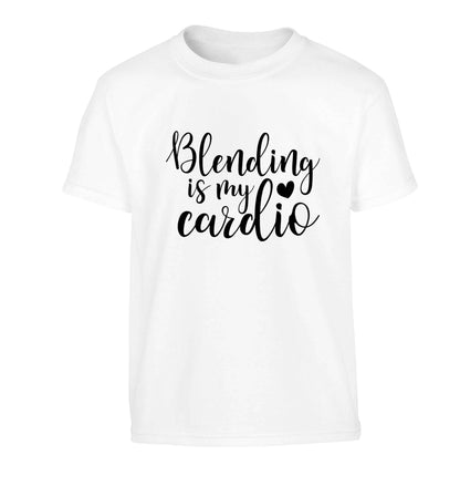 Blending is my cardio Children's white Tshirt 12-13 Years