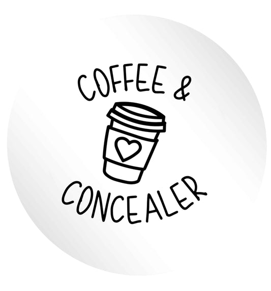 Coffee and concealer 24 @ 45mm matt circle stickers
