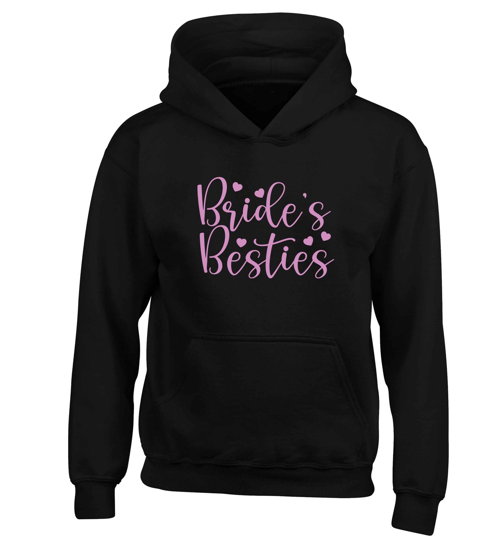 Brides besties children's black hoodie 12-13 Years