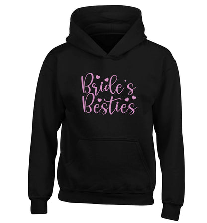 Brides besties children's black hoodie 12-13 Years