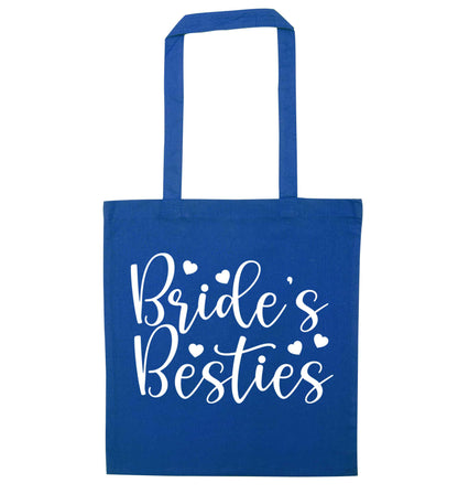 Brides besties blue tote bag