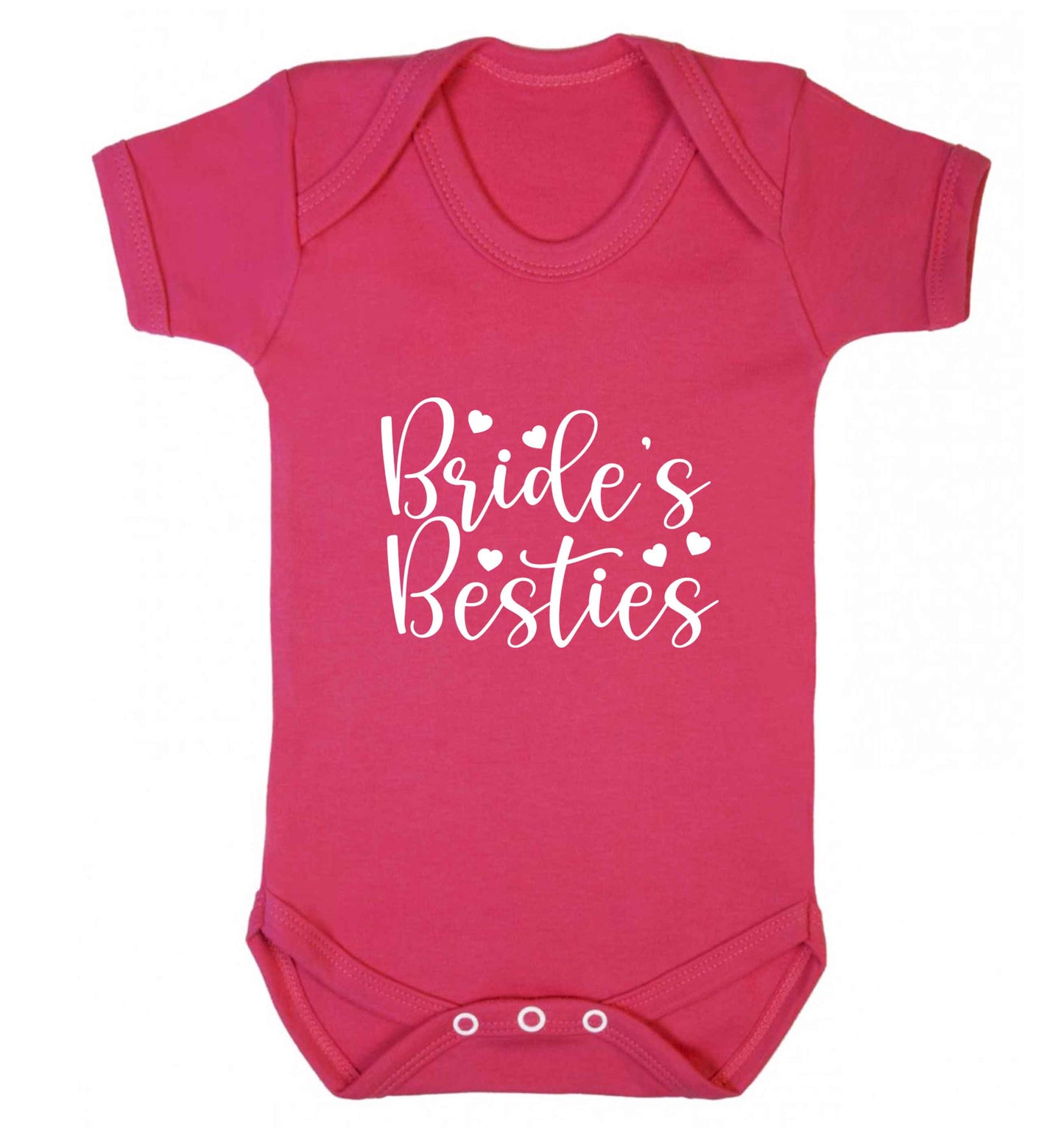 Brides besties baby vest dark pink 18-24 months