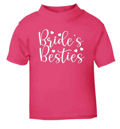 Brides besties pink baby toddler Tshirt 2 Years