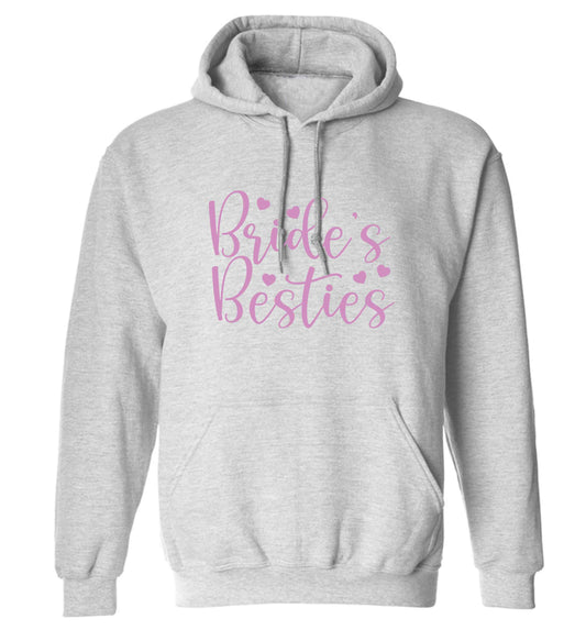 Brides besties adults unisex grey hoodie 2XL