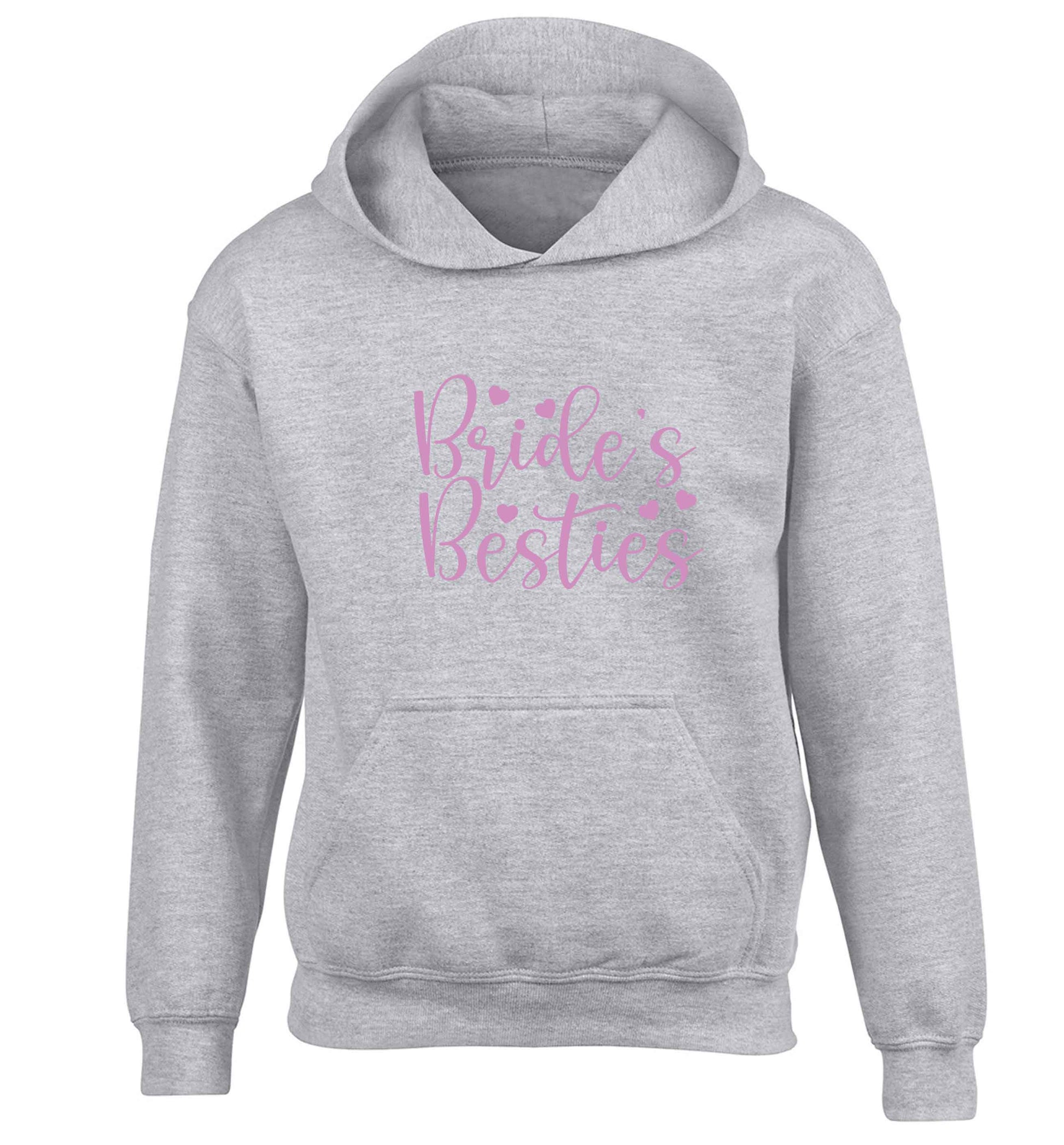 Brides besties children's grey hoodie 12-13 Years