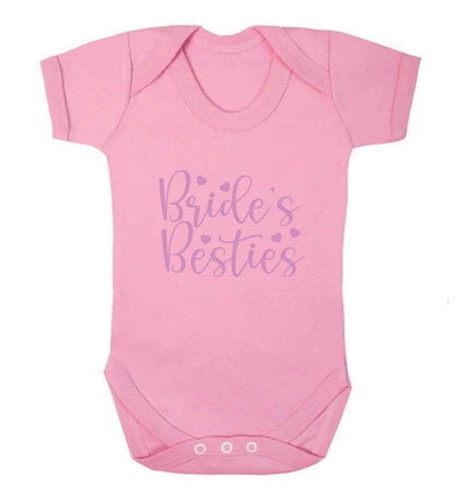 Brides besties baby vest pale pink 18-24 months