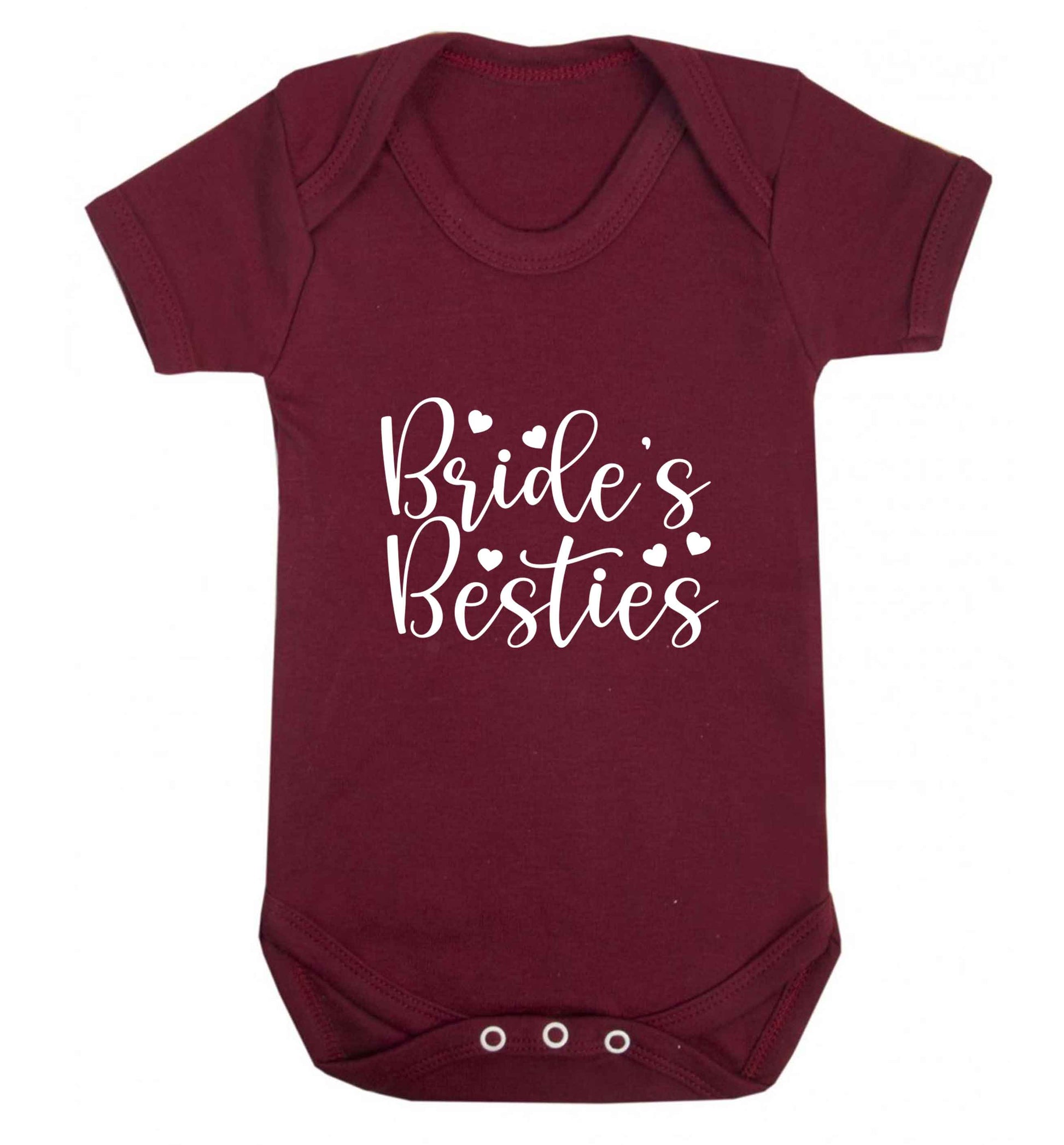 Brides besties baby vest maroon 18-24 months