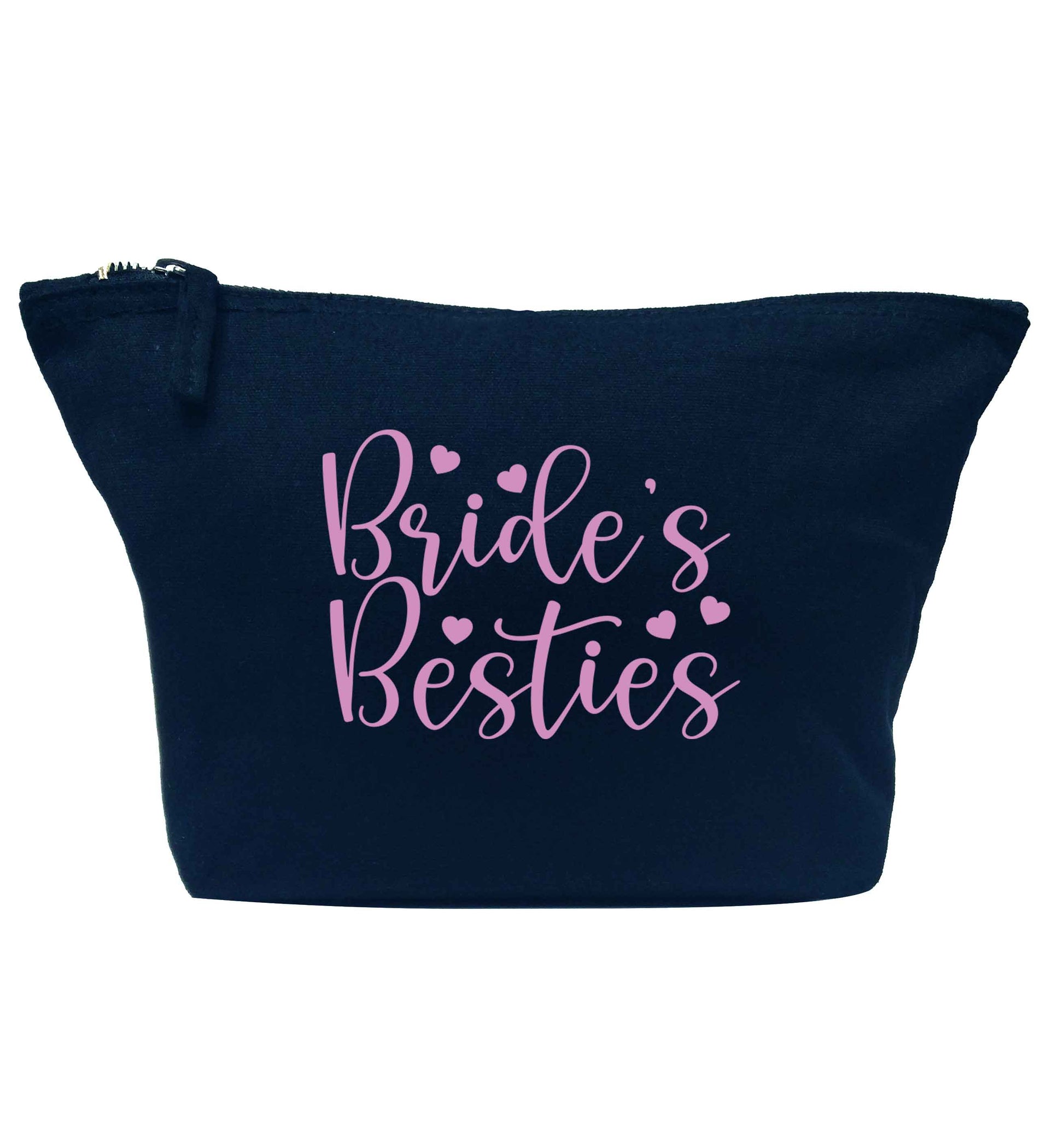 Brides besties navy makeup bag