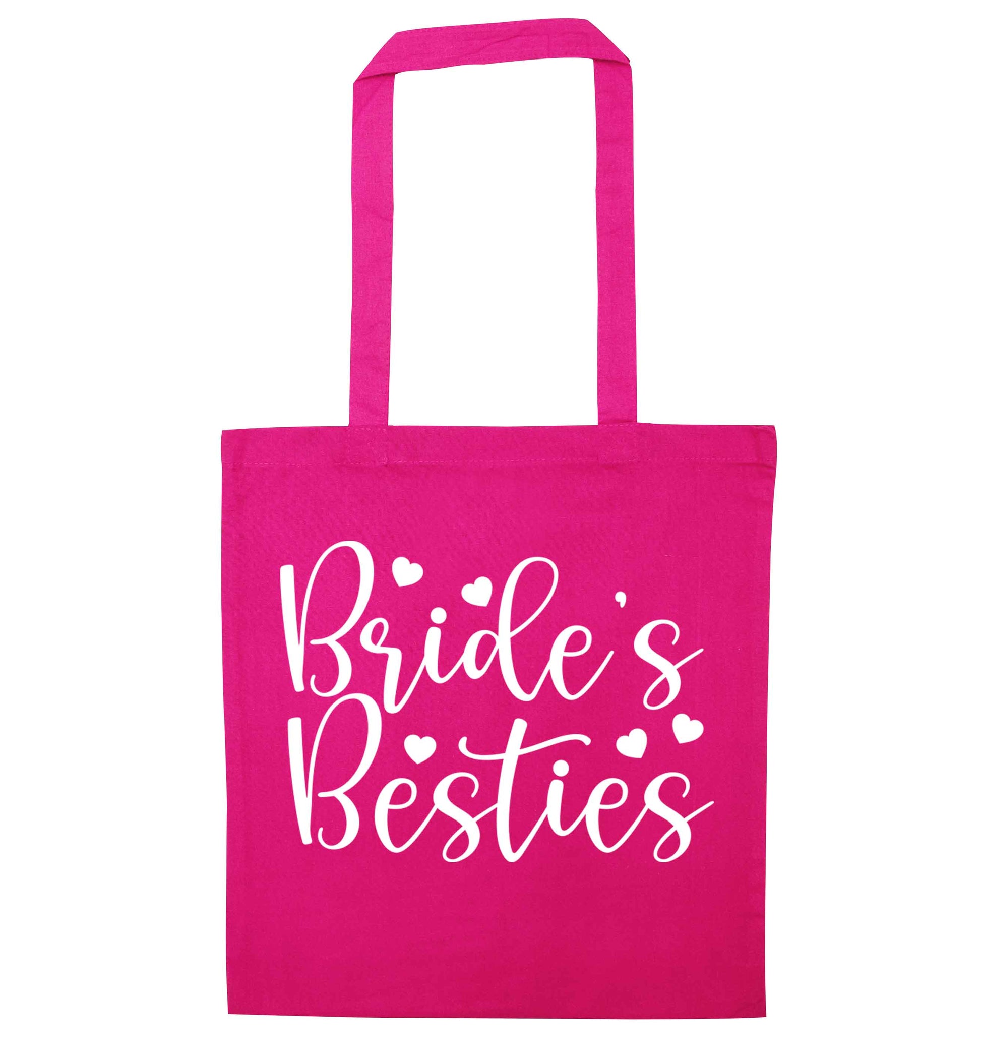 Brides besties pink tote bag