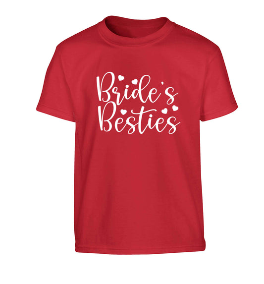 Brides besties Children's red Tshirt 12-13 Years
