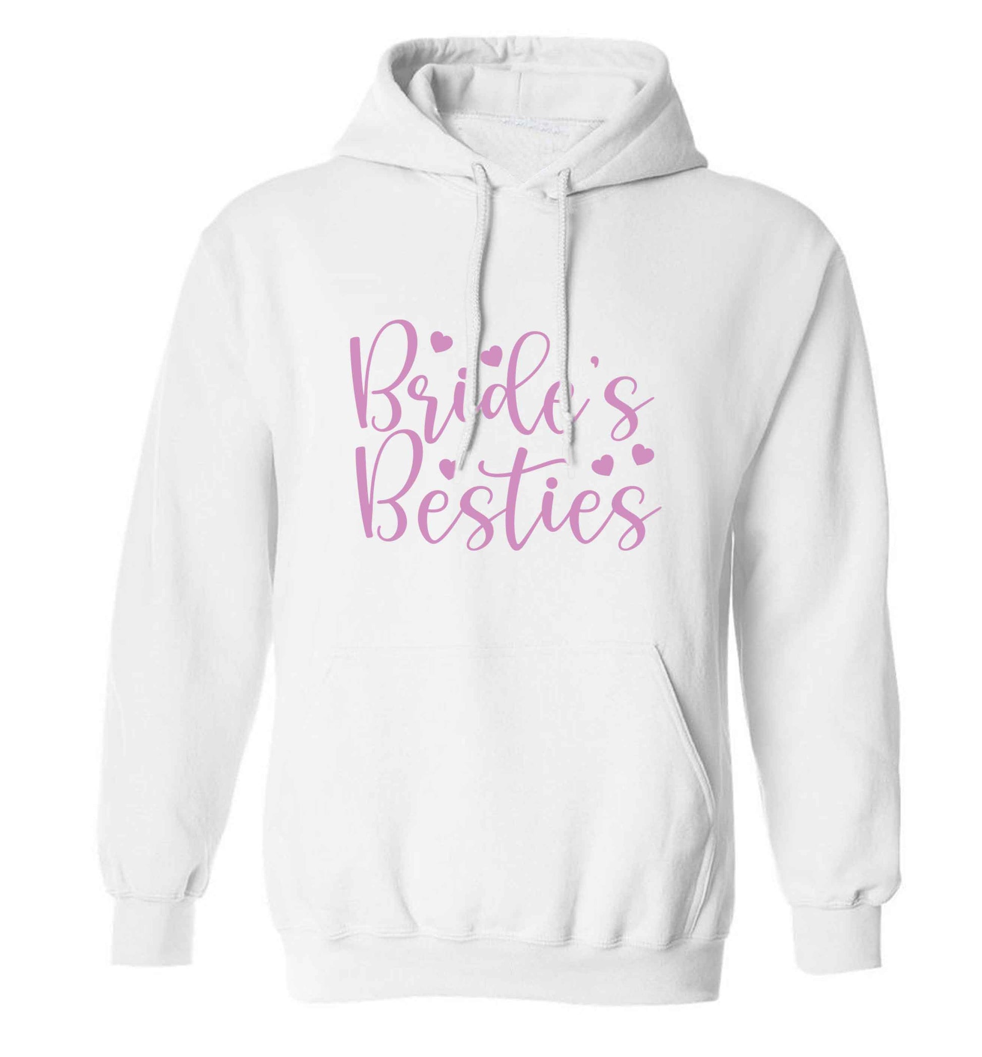 Brides besties adults unisex white hoodie 2XL