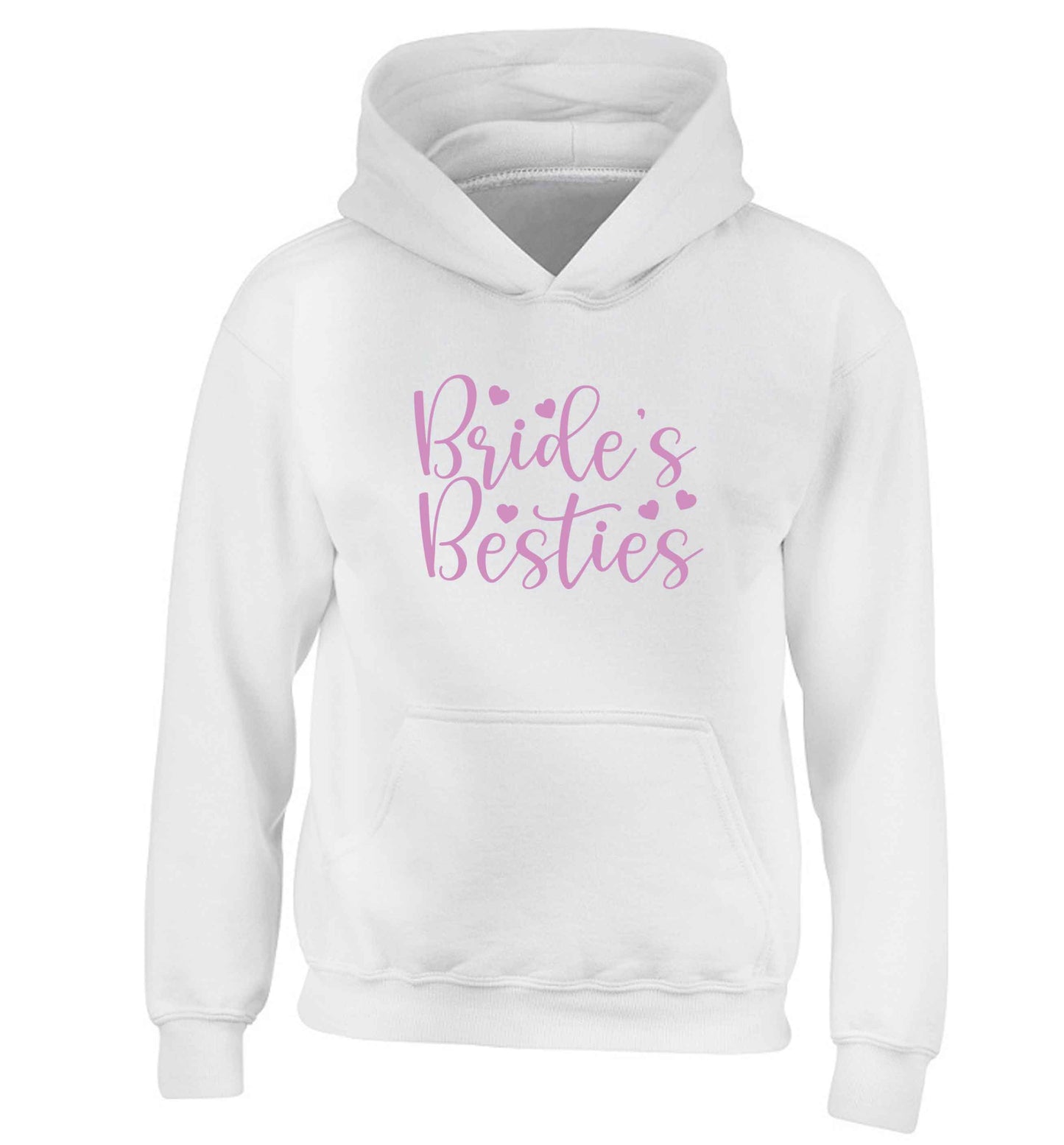 Brides besties children's white hoodie 12-13 Years