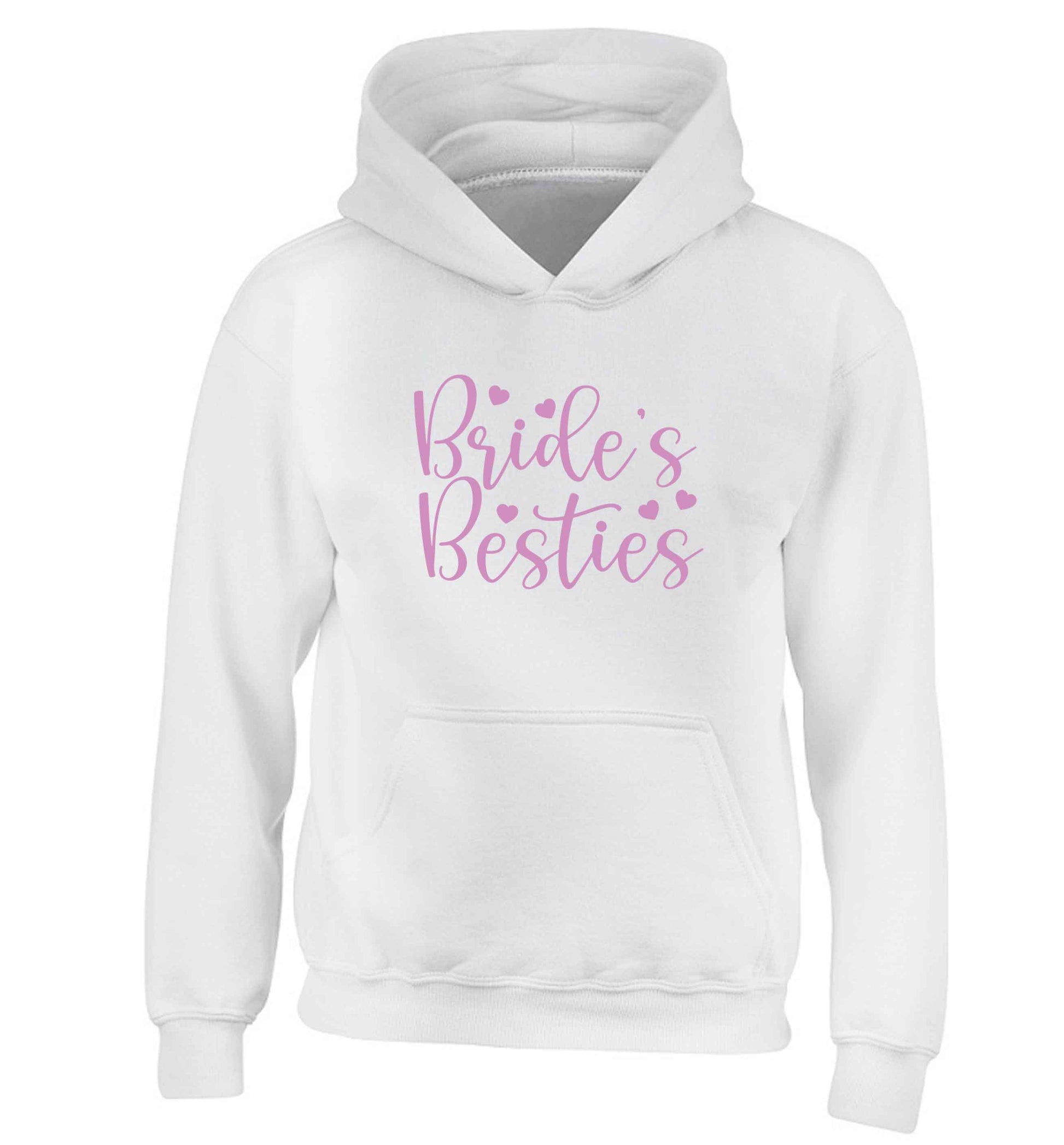 Brides besties children's white hoodie 12-13 Years