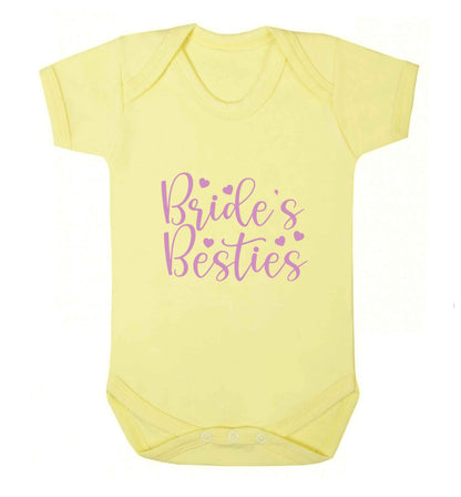 Brides besties baby vest pale yellow 18-24 months