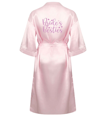 Brides Besties | 8-18 | Kimono style satin robe | Ladies dressing gown