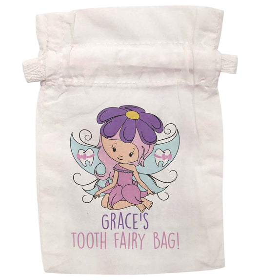 Personalised tooth fairy bag | XS drawstring pouch | Organic Cotton Bag