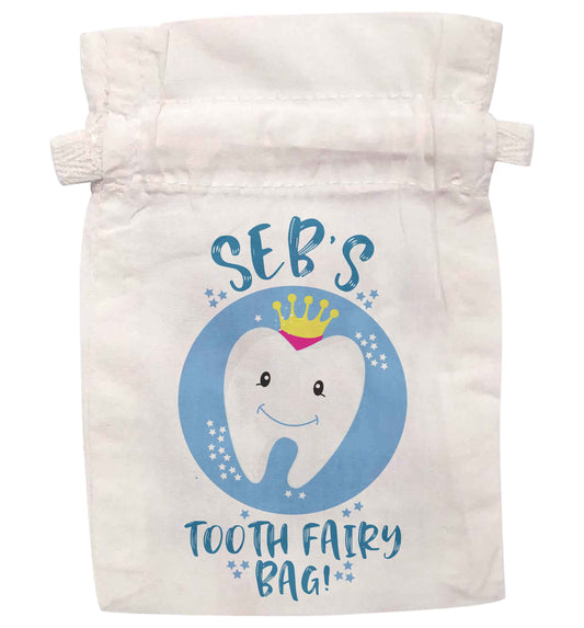 Personalised tooth fairy bag | XS drawstring pouch | Organic Cotton Bag
