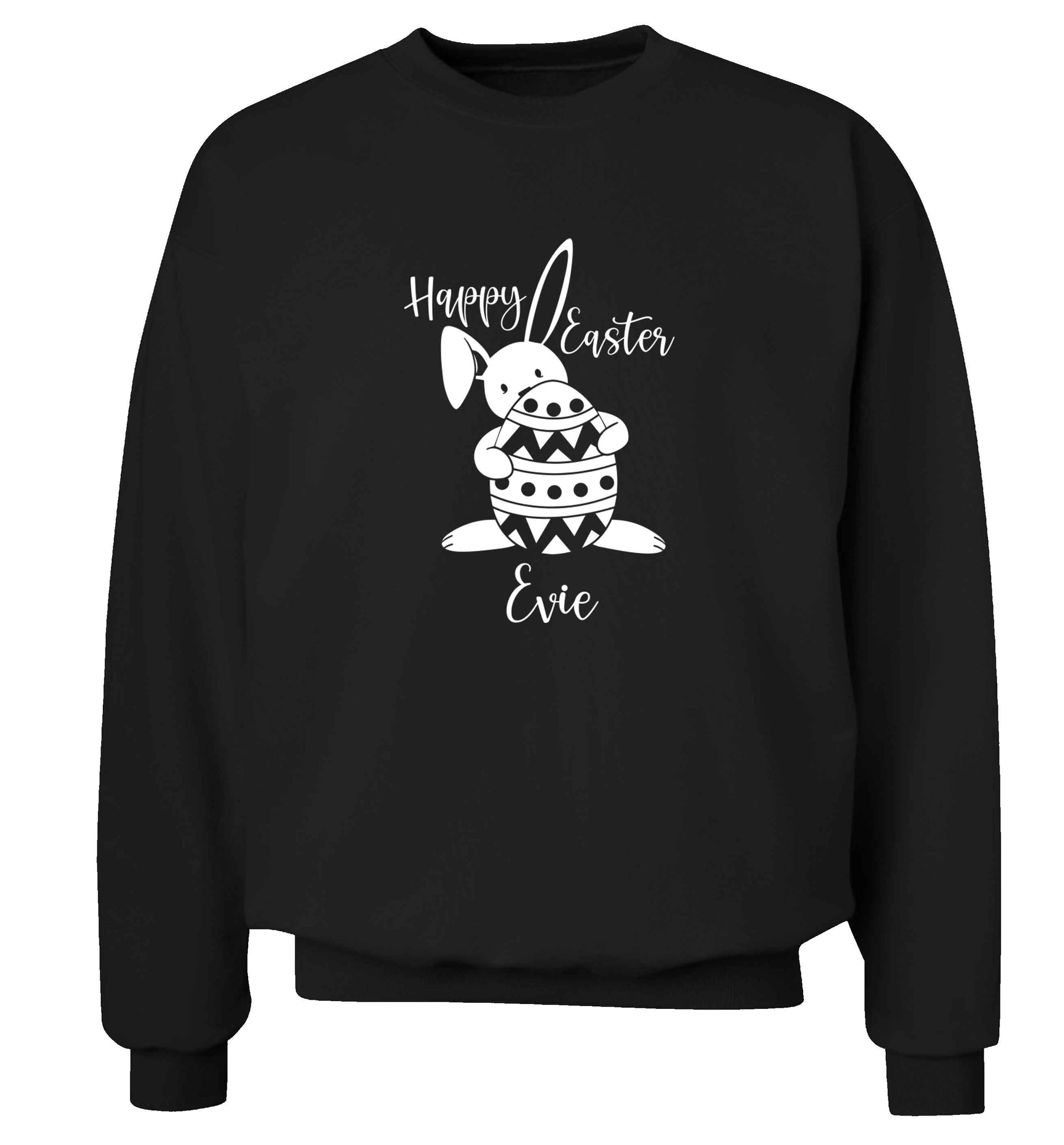 Happy Easter - personalised adult's unisex black sweater 2XL
